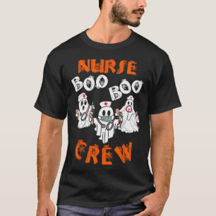 Boo Nurse Scrub Funny Ghost Halloween Costumes Wom T-Shirt