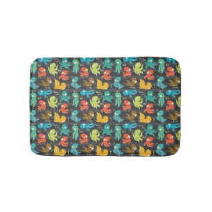 Boo Octopus Cute Multicolor Kids Clothing & Décor Bath Mat