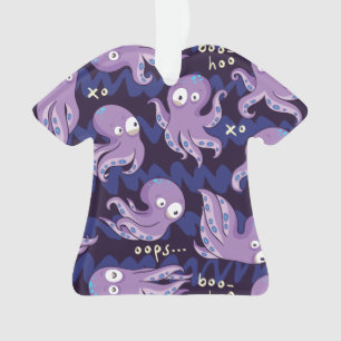 Boo Octopus Cute Purple Kids Clothing & Décor Ornament