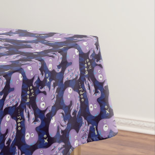 Boo Octopus Cute Purple Kids Clothing & Décor Tablecloth