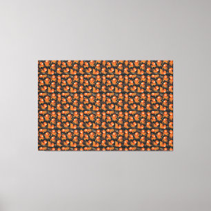 Boo Octopus Orange & Black Kids Clothing & Décor Canvas Print