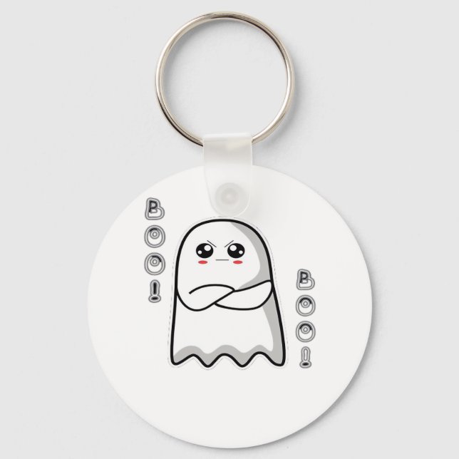 Boo Of Disapproval Classic Retro Key Ring (Front)