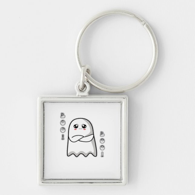 Boo Of Disapproval Classic Retro Key Ring (Front)