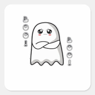 Boo Of Disapproval Classic Retro Square Sticker