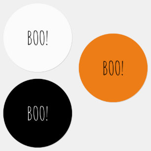 Boo orange black white spooky funny Halloween