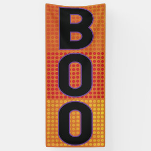 Boo Orange Polka Dot Halloween Banner