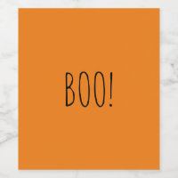 Boo orange simple typography funny cute Halloween