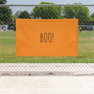 Boo orange spooky minimalist Halloween backdrop Banner