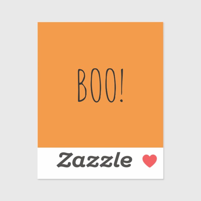 Boo orange spooky typography minimalist Halloween (Sheet)
