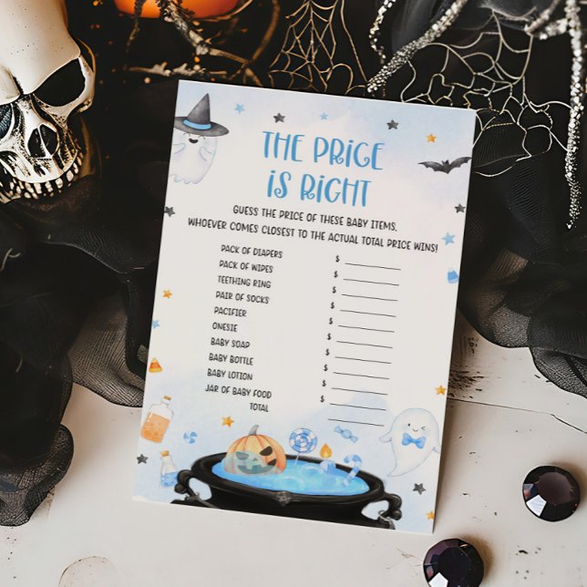 Boo-oy Halloween The Price is Right Game (Blue Oh Sheet Baby Shower The Price is Right Game)