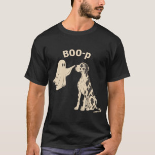 Boo-p Funny Halloween Ghost Booping Dalmatian Dog T-Shirt