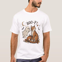 Boo-P Ghost Orange Tabby Cat Nose Boop Halloween