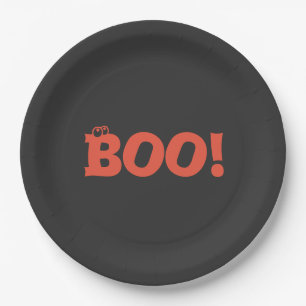 Boo!  paper plate