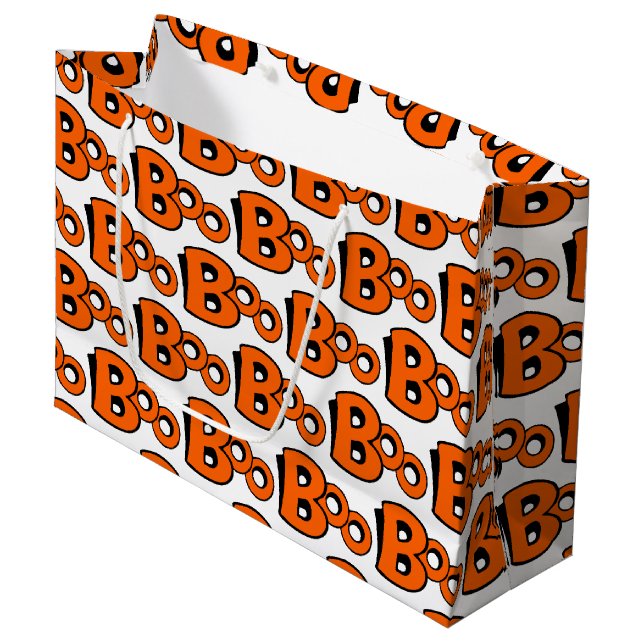 Boo Pattern Large Gift Bag (Front Angled)