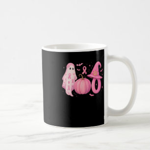Boo Pink Ghost Witch Breast Cancer Awareness Hallo Coffee Mug