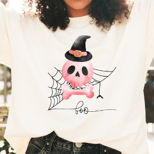  Boo & Pink skull  Halloween T-Shirt
