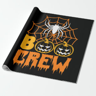 Boo Pumpkin Halloween Spider Nurse Halloween Party Wrapping Paper