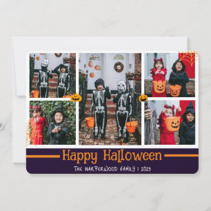 Boo pumpkin jack-o-lantern Halloween Photo Collage Holiday Card
