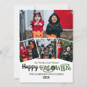 Boo pumpkin jack-o-lantern Halloween Photo Collage Holiday Card