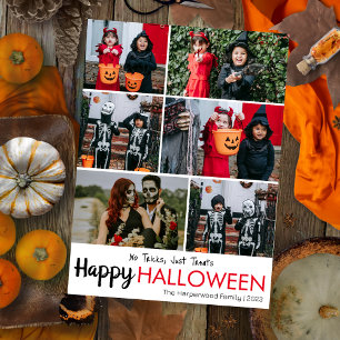 Boo pumpkin jack-o-lantern Halloween Photo Collage Holiday Card
