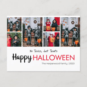 Boo pumpkin jack-o-lantern Halloween Photo Collage Holiday Postcard