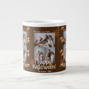 Boo pumpkin jack-o-lantern Halloween Photo Collage Large Coffee Mug
