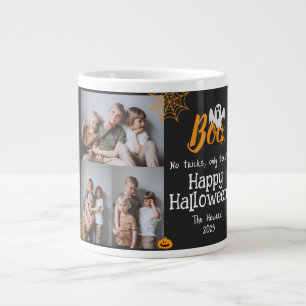 Boo pumpkin jack-o-lantern Halloween Photo Collage Large Coffee Mug