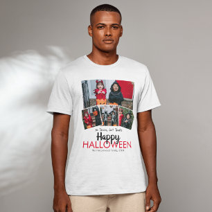 Boo pumpkin jack-o-lantern Halloween Photo Collage T-Shirt