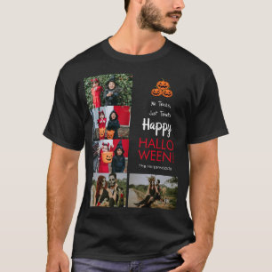 Boo pumpkin jack-o-lantern Halloween Photo Collage T-Shirt