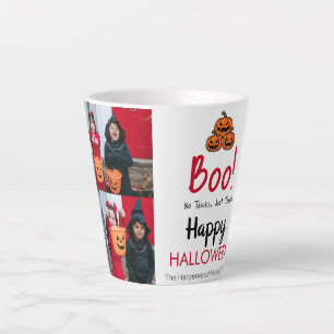 Boo pumpkin jack-o-lantern happy Halloween 2 Photo Latte Mug