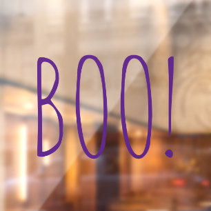 Boo purple spooky typography funny cute Halloween