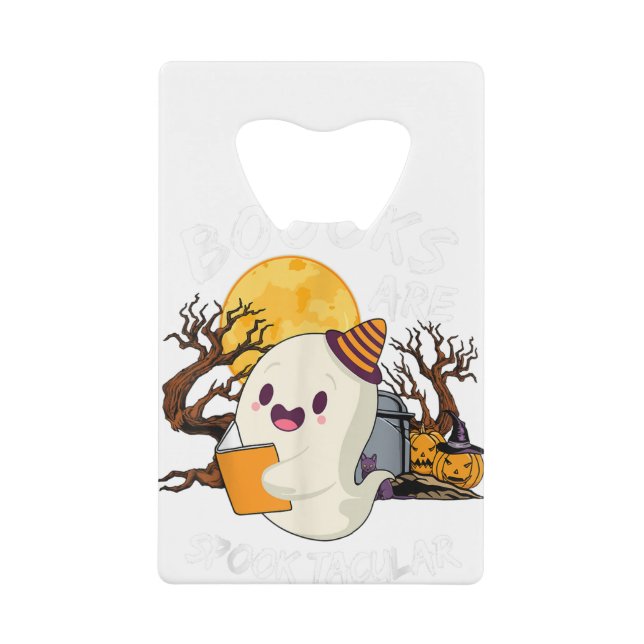 Boo Read Books Library Funny Booooks Ghost Hallowe (Front)