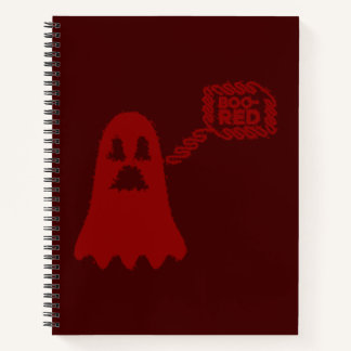 Boo-Red Spiral Notebook