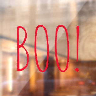 Boo red spooky typography funny cute Halloween