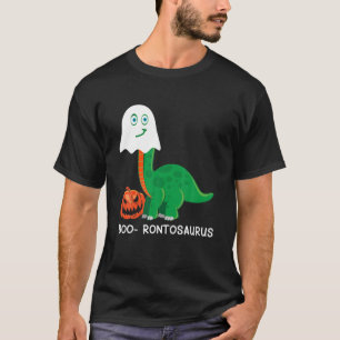 Boo-Rontosaurus Funny Halloween Ghost Dinosaur Lov T-Shirt