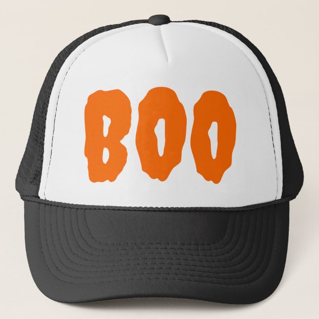 Boo Scary Halloween Trucker Hat (Front)