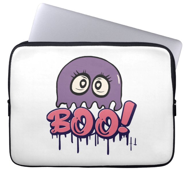Boo scary laptop sleeve (Front)