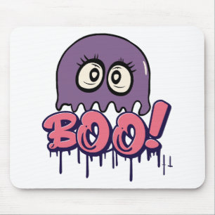 Boo scary mouse pad