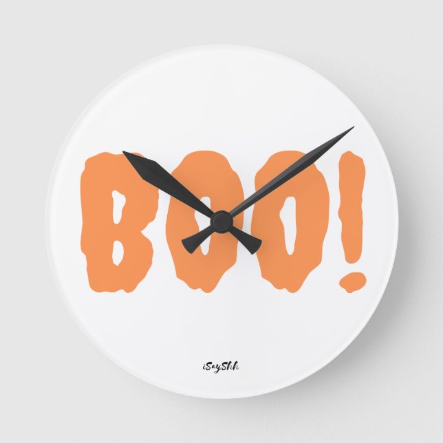 boo, scary round clock (Front)