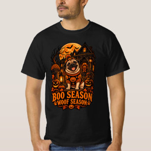Boo Season Woof Season Pug Halloween Pumpkin Sweat T-Shirt