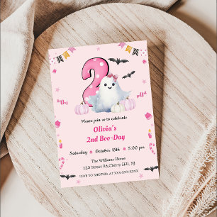 Boo Second  Birthday  Invitation