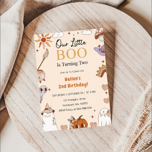 Boo Second Birthday Our Little Boo Is Turning Two Invitation