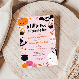 Boo Second Birthday Our Little Boo Is Turning Two Invitation