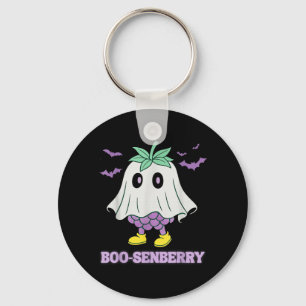 Boo-Senberry Boysenberry Ghost Spooky Funny Key Ring