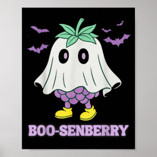 Boo-Senberry Boysenberry Ghost Spooky Funny Poster