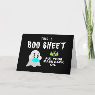 Boo Sheet Funny Halloween Quote 2021 Personalised Card