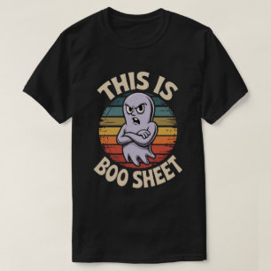 Boo Sheet Retro Style   Funny Halloween Costume T-Shirt