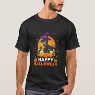 Boo Sheet Scary Ghost Pumpkin Moon Witch Panther H T-Shirt