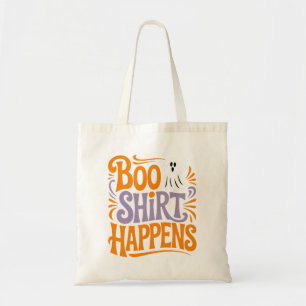 Boo Shirt Happens Funny Halloween Tote Bag