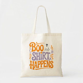 Boo Shirt Happens Funny Halloween Tote Bag